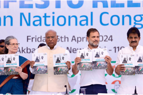 Congress releases election manifesto for Lok Sabha election, Promises 'justice and 25 guarantees'