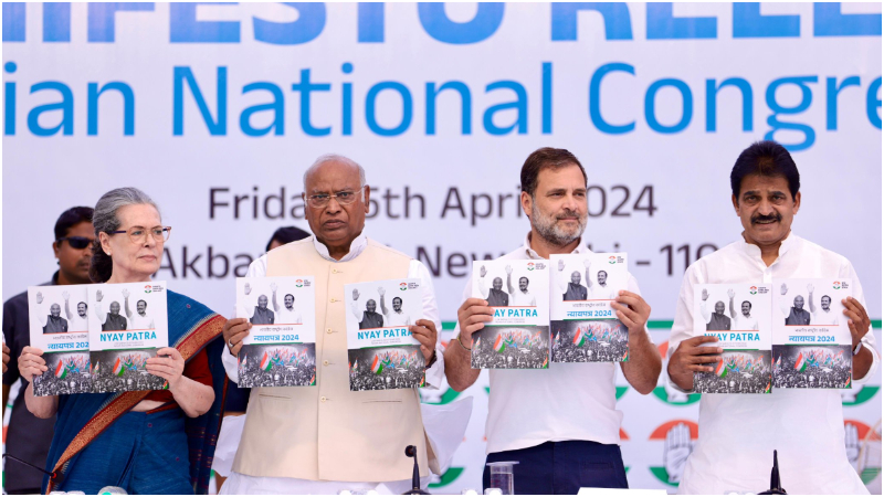 Congress releases election manifesto for Lok Sabha election, Promises 'justice and 25 guarantees'