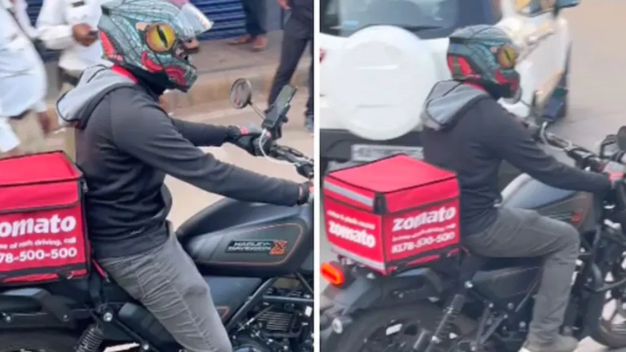 Zomato Zoom! Delivery Agent Goes Viral with Harley-Davidson Deliveries