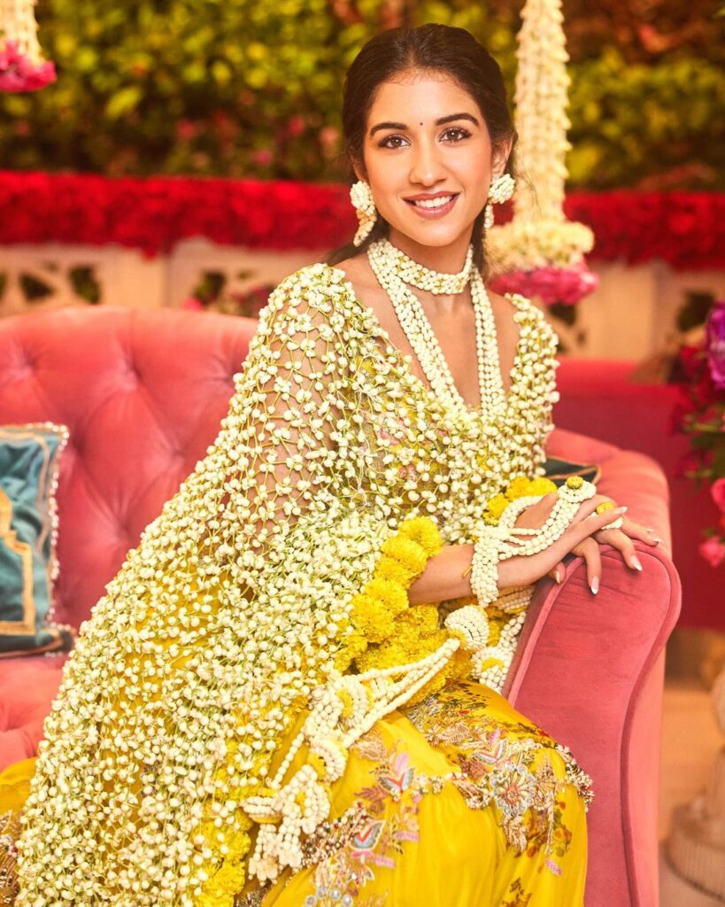 Radhika Merchant Steals the Show with Floral Flair at the Haldi Ceremony