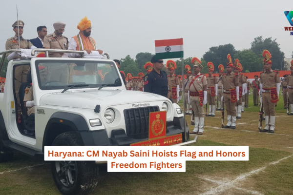 Haryana: CM Nayab Saini Hoists Flag and Honors Freedom Fighters