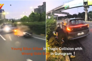 Young Biker Killed in Tragic Collision with Wrong-Side SUV in Gurugram