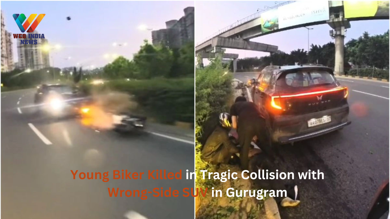 Young Biker Killed in Tragic Collision with Wrong-Side SUV in Gurugram